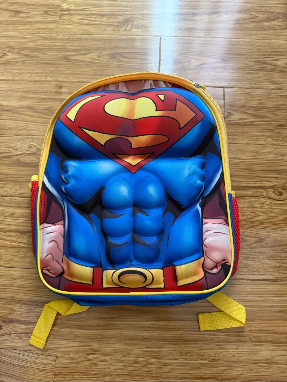 Preloved Superman Kids Backpack in Blue & Red Very Clean
